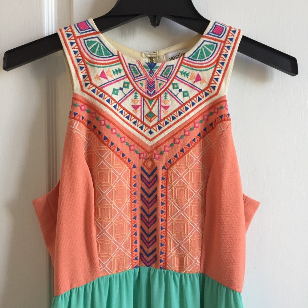 Embroidered Top Maxi Dress